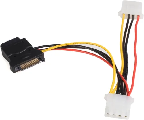Vista 5 de StarTech - Cable divisor de alimentación en Y, LP4 a 2 x SATA (PYO2LP4SATA) Molex a Dual SATA Power Splitter, Molex a Dual SATA Adaptador Divisor