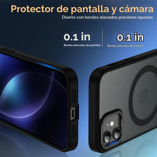 Vista 5 de Funda para iPhone 11 Compatible con Magsafe, Soporte Invisible Incorporado [Prueba de caída de grado militar] Funda protectora delgada y a prueba