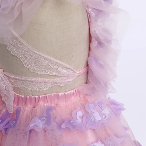 Vista 6 de Disfraz de primer Halloween para bebé, vestido de tutú de primer cumpleaños, vestido de novia para niñas de flores