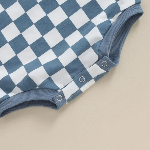 Vista 47 de Karuedoo Sudadera a cuadros para bebé niño y niña, mameluco de gran tamaño, manga larga, con burbujas, ropa neutra para otoño