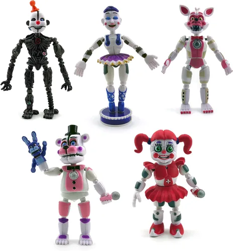 Vista 2 de Toysvill Inspirado en la colección Sister Location de FNAF Figuras de acción (juego de 5 piezas), más de 5 pulgadas