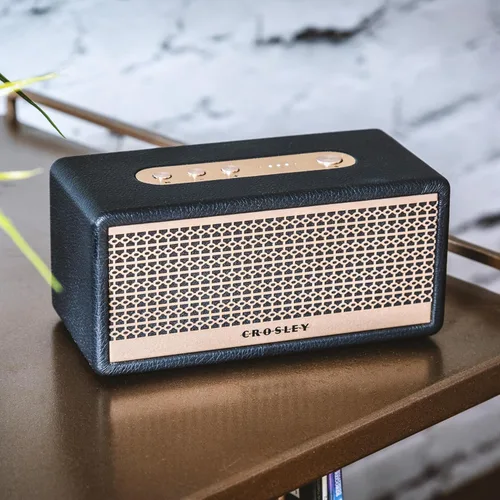 Vista 4 de Crosley CR3113A-BK Montero - Altavoz Bluetooth recargable portátil pequeño, color negro