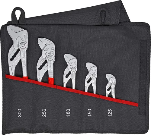 Vista 2 de KNIPEX Juego de llaves de alicates de 5 piezas con alicates RAPTOR (rojo, 10 pulgadas)