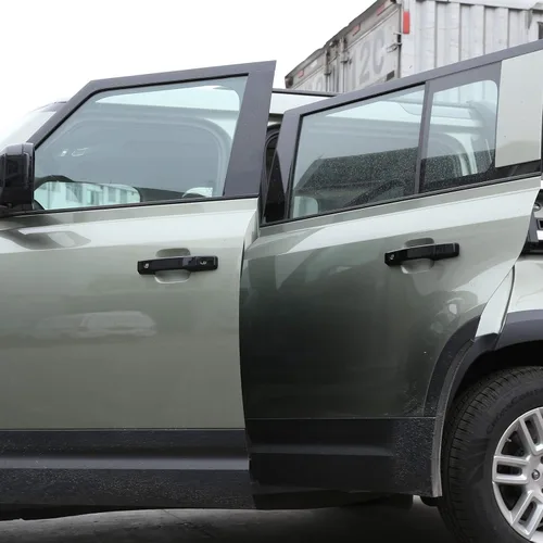 Vista 3 de ABS Car Exterior Door Grab Manijas Cubierta para Land Rover Defender 110 2020 Accesorios de coche (negro)
