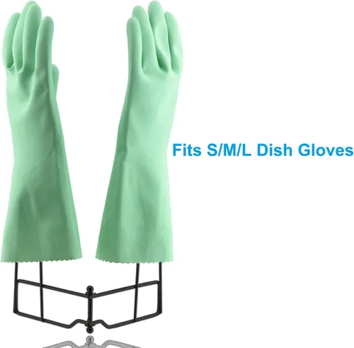 Vista 6 de Guantes de cocina Estante de secado, SUS 304 acero inoxidable plato guantes titular