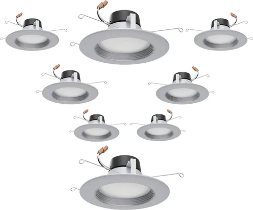 Vista 2 de Satco Downlight LED seleccionable a color S11836, 9 vatios; 5 pulgadas - 6 pulgadas; Cct seleccionable; 120 voltios; regulable; acabado de níquel
