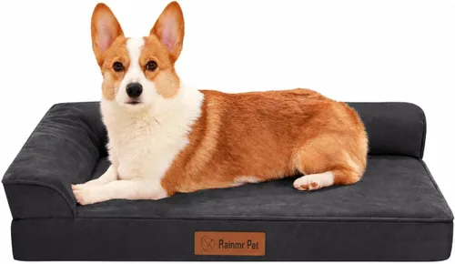 Vista 22 de Cama ortopédica para perros pequeños y medianos, cama de espuma viscoelástica para mascotas con funda extraíble lavable, parte inferior