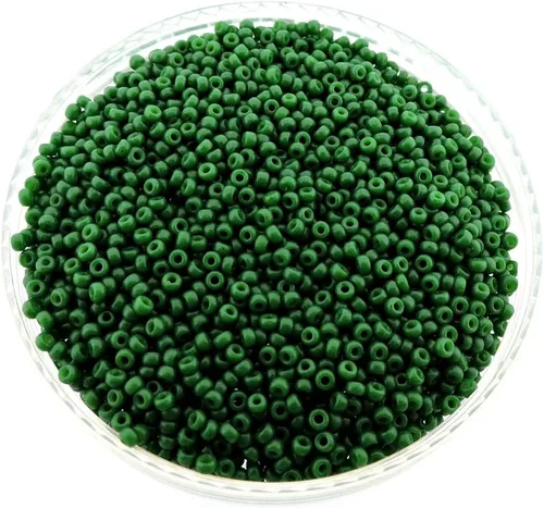 Vista 6 de Special Dyed Hunter Green Miyuki - Cuentas de cristal redondas japonesas de rocailles 11/0 de aproximadamente 0.85 oz de tubo de 5 pulgadas