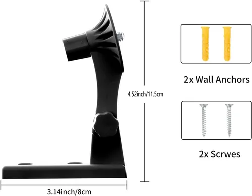 Vista 8 de Soporte de pared ajustable compatible con WYZE Cam Pan V3/V4/V2 Blink Mini cámara panorámica, rotación de ángulos de 180 grados para pared