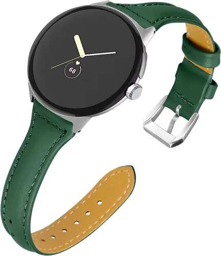 Vista 15 de Correa de cuero compatible con Google Pixel Watch Band Correa de repuesto Correa de pulsera transpirable para Google Pixel Watch Accesorios