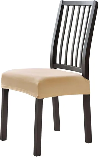 Vista 21 de Fundas de asiento de terciopelo para sillas de comedor, fundas elásticas para sillas de comedor de 2 piezas con parte inferior elástica