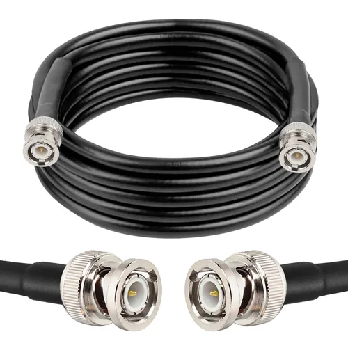 Vista 24 de MOOKEERF RG8X - Cable coaxial BNC macho a BNC macho de 1 pie, 2 piezas, 50 ohmios, pérdida ultra baja para antena, radio RF, módem, osciloscopio