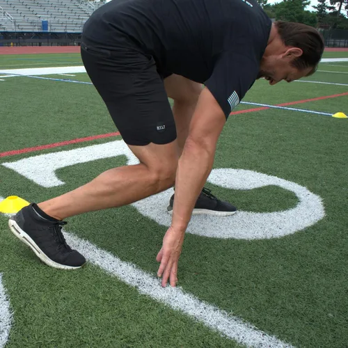 Vista 5 de Gronk Fitness Juego de entrenamiento de agilidad Escalera de velocidad de 12 pies, 4 conos, cuerda de saltar, palo de masaje, mini bandas de bucle