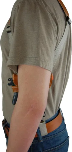 Vista 7 de Barsony - Funda de hombro de cuero marrón para mini-bolsillo 22 25 .380 pistolas