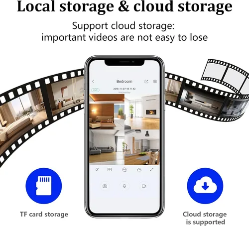 Vista 6 de Mini cámara oculta para interiores, 1080P, WiFi, inalámbrica, para mascotas, bebés, seguridad en la oficina, cámara de video con monitor micro