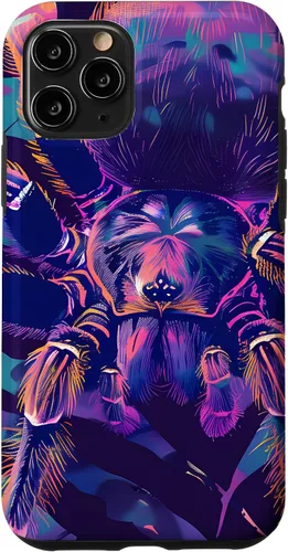 Vista 10 de iPhone 15 Retro Synthwave Tarantula Art Poster Case