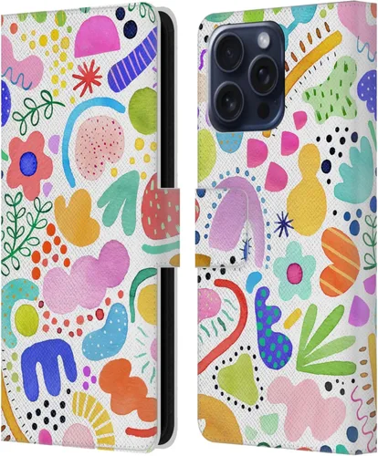 Vista 185 de Head Case Designs Officially Licensed Ninola Brushstrokes Black Summer Patterns Leather Wallet Case Compatible with Samsung Galaxy A07 4G