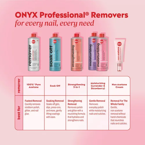 Vista 8 de Onyx Professional Removedor de esmalte de uñas con aroma de coco con lima de uñas, 16 oz, Removedor de esmalte de gel de máxima potencia