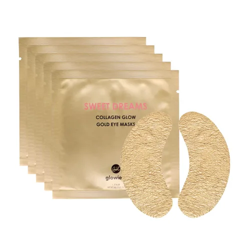Vista 2 de Sweet Dreams - Máscaras de colágeno para ojos dorados, parches debajo de los ojos para ojos hinchados + máscara de labios de vainilla Sweet Dreams