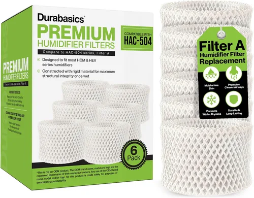 Vista 10 de Durabasics Paquete de 4 filtros humidificadores de alta calidad compatibles con filtros humidificadores Honeywell HAC-504, HAC-504AW y Honeywell