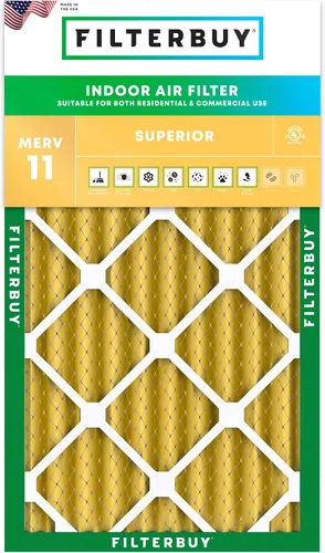 Vista 14 de Filterbuy Filtro de aire 8x14x1 pulgadas MERV 11 Defensa Superior contra Mascotas y Alergias (Paquete de 1), Filtros de Repuesto Electrostáticos