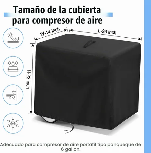 Vista 2 de Kingling La cubierta del compresor de aire se ajusta al compresor de aire