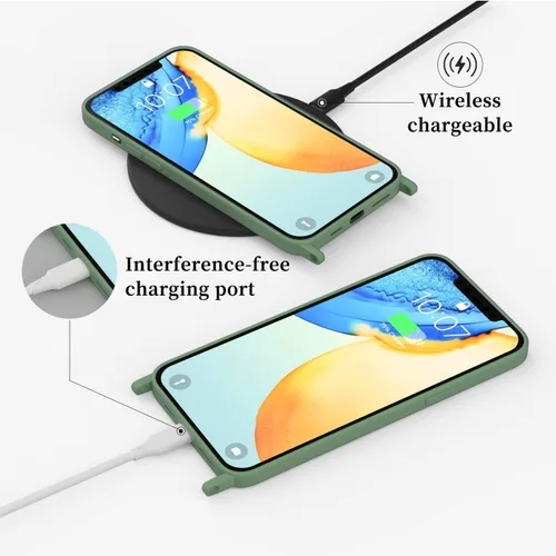 Vista 185 de Funda compatible con iPhone 8 Plus, iPhone 7 Plus/6 Plus/6S Plus con cordón, funda cruzada para iPhone con correa ajustable de silicona para iPhone