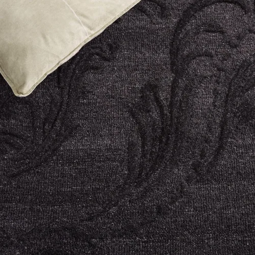 Vista 7 de SAFAVIEH Jardin Collection - Alfombra de área de 5 x 8 pies, color negro, lana hecha a mano, ideal para zonas de alto tráfico en sala de estar