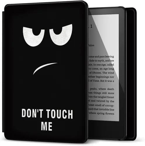 Vista 20 de TNP - Funda delgada para Kindle de 6 pulgadas para 11ª generación 2024/2022, flores de almendro Funda delgada de cuero sintético con diseño