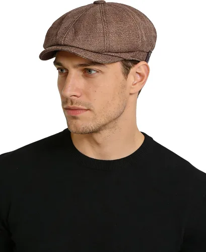 Vista 11 de SEAUR Newsboy - Gorra de 8 paneles para hombre, estilo vintage, estilo Gatsby, gorra plana y ajustable