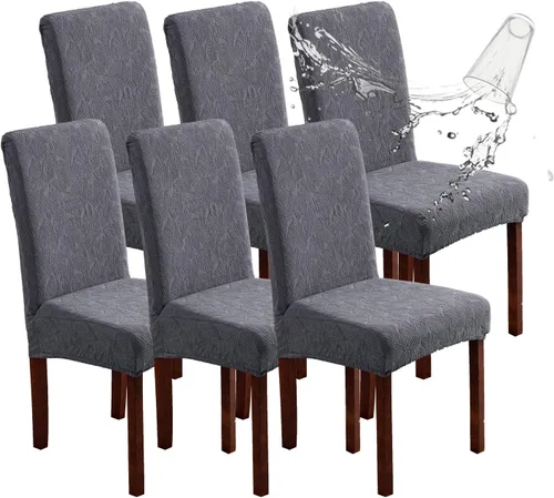 Vista 59 de Fundas impermeables para sillas de comedor, fundas elásticas para sillas Parsons, para comedor, cocina, funda protectora para silla de comedor