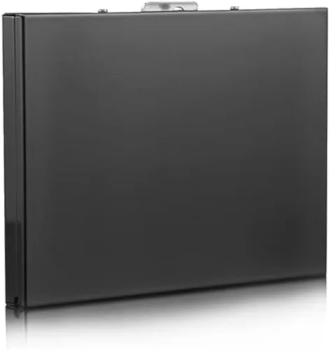 Vista 5 de Caja de cigarrillos extra delgada de acero inoxidable Estuche de cigarrillos de metal para 100's y 84's (Negro)