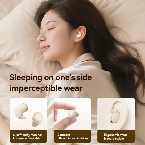 Vista 4 de Paquete de 2 auriculares Bluetooth ultra mini 2026, impermeables, invisibles, inalámbricos, Bluetooth 5.4, 2 pares de mini auriculares