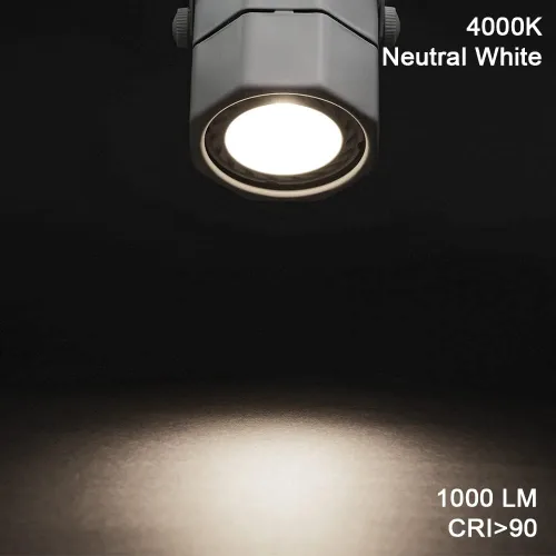 Vista 7 de Cabezales de luces LED de pista de 10 W, cabezales de iluminación de riel tipo H, foco de techo regulable para tareas de acento, iluminación
