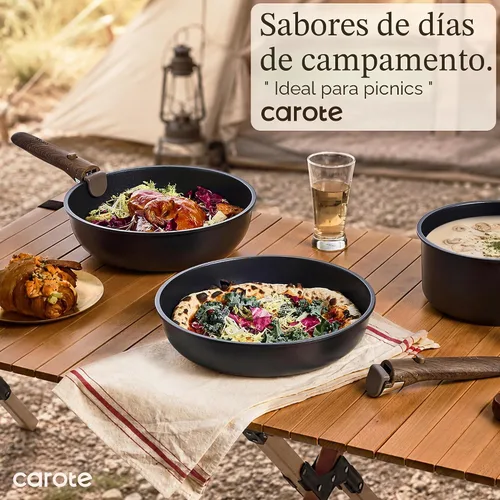 Vista 5 de CAROTE 23pcs Pots and Pans Set Non Stick, Cookware Set Detachable Handle