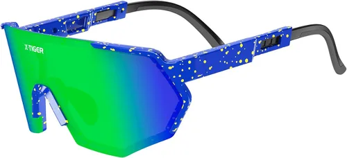 Vista 15 de X-TIGER Gafas de sol polarizadas de béisbol para jóvenes, UV400, para niños, niñas de 8 a 12 años, para sóftbol, ciclismo, deportes