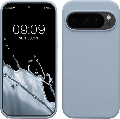 Vista 14 de kwmobile Funda Compatible con Google Pixel 6 Pro - Funda de teléfono de silicona TPU con acabado suave - Azul Arrecife