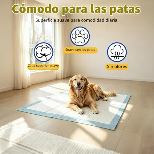 Vista 7 de 100 Count Dog Pee Pads 34" x 28", Super Absorbent Leak-Proof Training Pads
