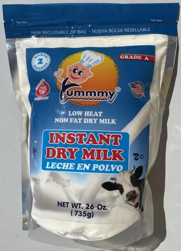 Vista 6 de Yummmy Leche en Polvo, leche seca instantánea sin grasa de 26 onzas, grado A, certificado Kosher Halal, producto de EE. UU