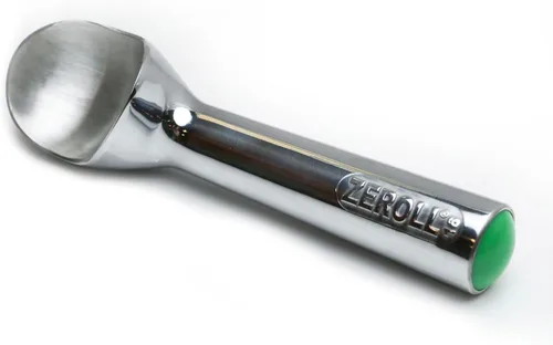 Vista 7 de Zeroll Cuchara de helado original con mango conductor de calor relleno de líquido, diseño simple de aluminio de una pieza, fácil liberación