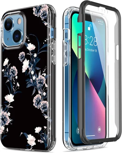 Vista 39 de Esdot Funda protectora para iPhone 13 Mini con protector de pantalla integrado, protección de grado militar con diseños de moda para mujeres