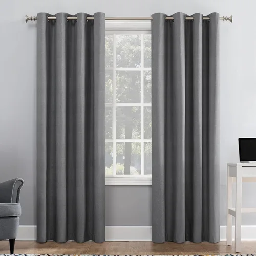 Vista 46 de Sun Zero Columbia - Paquete de 2 paneles de cortinas térmicas con ojales, par, 100 % opacas, ahorro de energía, 50 x 84 pulgadas, azul brumoso Azul