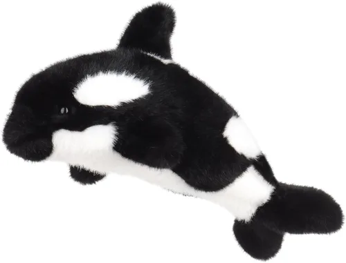 Vista 5 de Apricot Lamb Animales de peluche de orca asesina para niños, suaves y lindos juguetes de peluche para bebés niñas y niños, ballena asesina esponjosa