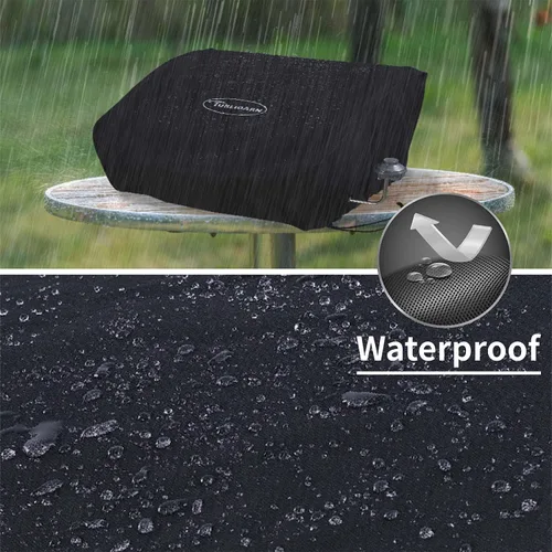 Vista 4 de Cubierta para parrilla Blackstone de 17 pulgadas de alta resistencia, tela Oxford 600D impermeable, cubierta protectora impermeable compatible