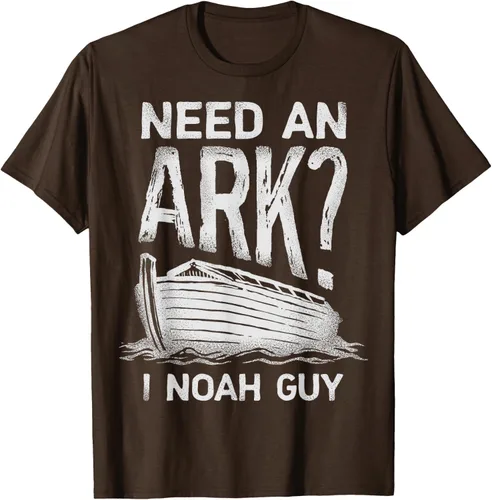 Vista 8 de Need an Ark I Noah Guy Funny Christian Men Women Pun Humour T-Shirt Negro