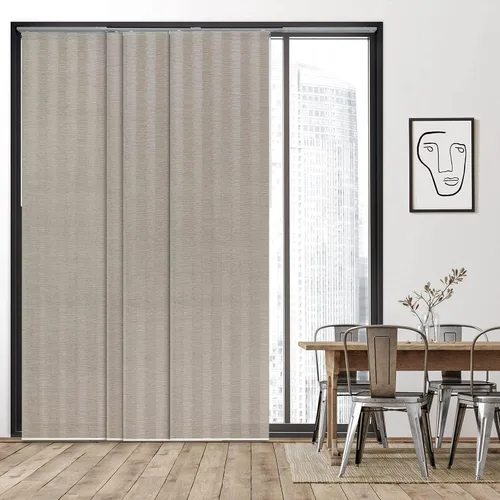 Vista 10 de GoDear Design panel ajustable de cortina deslizante para divisores de habitación colgantes 45.8"- 86" de ancho x 96" de alto, persianas verticales