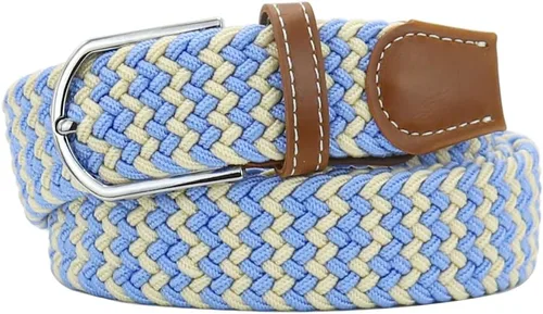 Vista 25 de Mixed Color Woven Stretch Braided Belts for Men and Women Fashion Elastic Belts