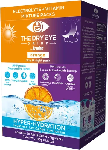 Vista 17 de l Hidratación definitiva para ojos secos l Paquetes de electrolitos en polvo sin azúcar l Mezclado con vitaminas, té verde, cúrcuma, taurina y DHA l