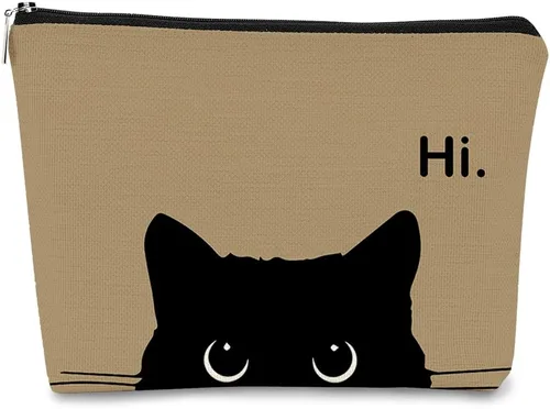 Vista 20 de Regalos de Gatos - Pequeña bolsa de maquillaje, bolsa de cosméticos para amantes de los gatos, bolsa de maquillaje para adolescentes y mujeres, cat 1