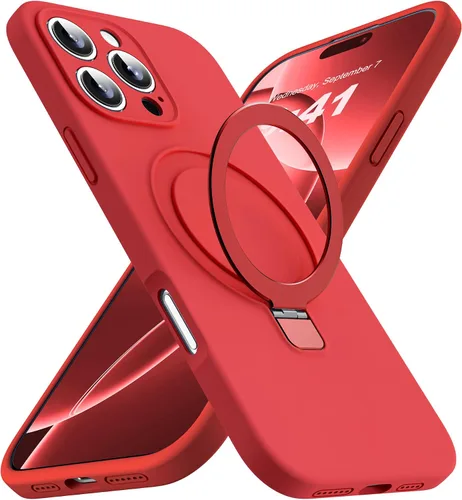 Vista 64 de Funda diseñada para iPhone 11 con soporte magnético invisible Compatible con Mag-Safe, a prueba de caídas de grado militar, a prueba de golpes